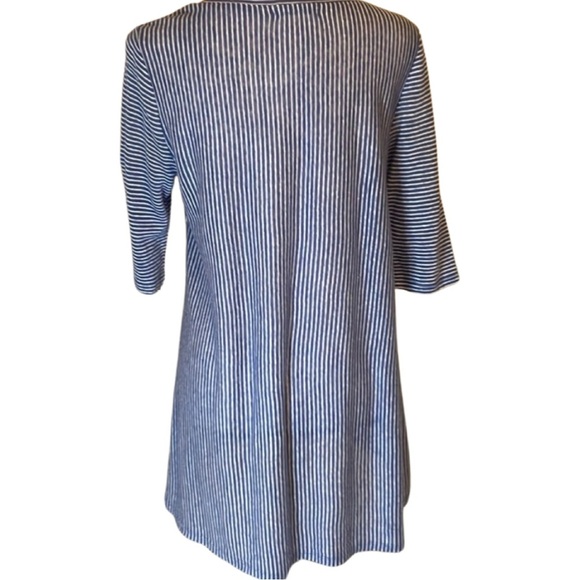 Habitat Linen Blue & White Striped Tunic Size XS - Picture 2 of 5